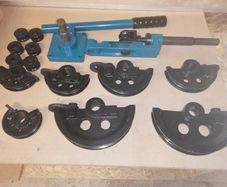 Manual Bender YP-9 Soild Round Square Bar Metal Bender with 7 Bending Dies, Metal Rod Bar Bender Bending Tool for Construction Site Auto Repair