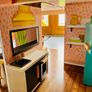 Doll house on wheels. Furniture perfect size for barbies Image 7