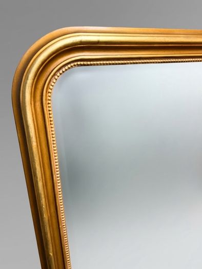 Tall Freestanding French Style Arched Giltwood Mirror
