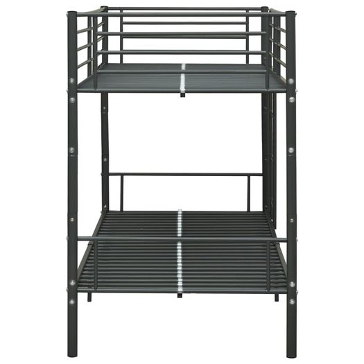 Bunk Bed Black Metal 90x200 cm