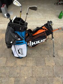 Kids golf bags and clubs