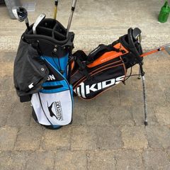 Kids golf bags and clubs