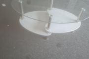 glass reception table