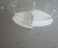 glass reception table