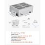 220v 3 pin plug NEW Commercial Food Warmer, 1500W Electric Stainless Steel BAIN MARIE Steam Warmer with Lid, 6-Pan Image 9