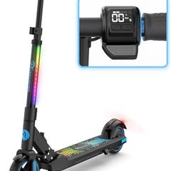 NEW SALE | Electric Scooter, 6.5'' Foldable Electric Scooter for Kids Ages 6-12, Up to 15 KM/H & 8 KM, LED Display, Colorful LED Lights, Lightweight Kids E Scooter