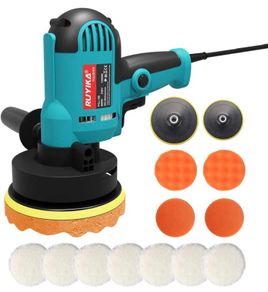 5inch Electric Car Polisher 800W Buffer Polishing Machine Sander Pads Kit, 6 Variable Speed, 12Pcs Accessories
