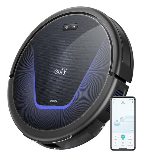 G50 Robot Vacuum Cleaner with 4,000 Pa Strong Suction, Pro-Detangle Comb, Roller Brush, Automatic Charging, Quiet, Work with Alexa, BoostIQ, Ideal for Pet Hair, Hard Floors, Carpet