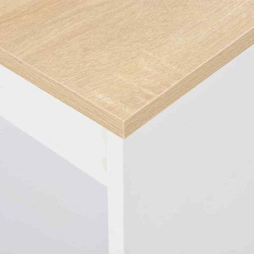 Bar Table with Shelf White Coffee Dining - Free Delivery Nationwide