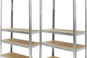 Set of 2  2 Heavy-Duty Workshop Shelving Units