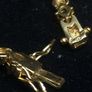 French Made Gold Plated Bracelet with Sapphire-Blue Stones | 18cm Image 4