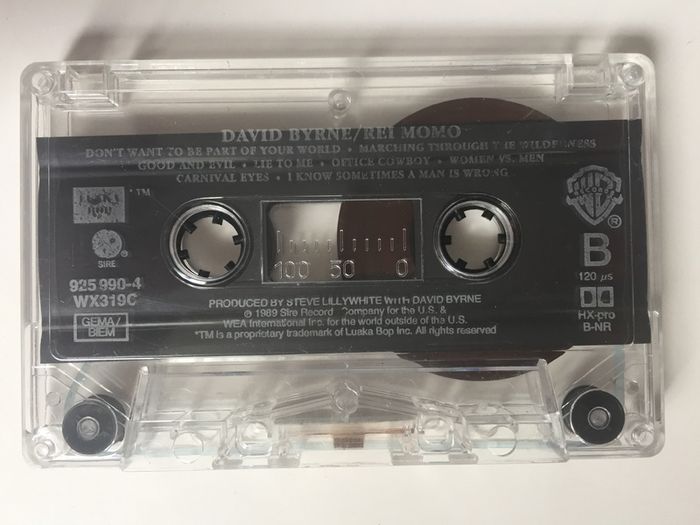 David Bryne [1989] Rei Momo (Cassette Tape Album)