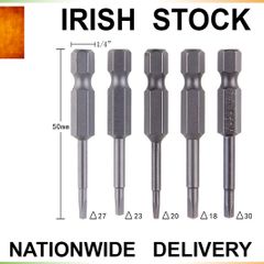 5 Pcs/Set Magnetic Triangle Head Screwdriver Bits S2 Steel 1/4 Hex Shank 50mm hc