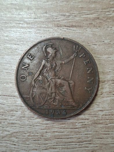 Great Britain UK 1936 One Penny George V Coin - free standard postage
