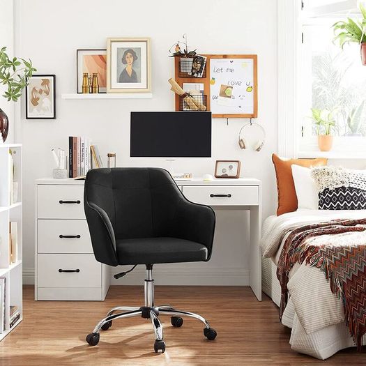 Office Chair Swivel Desk Chair padded  Height Adjustable 110kg Load Capacity Breathable Fabric Study
