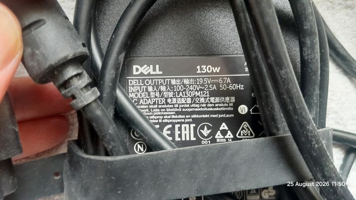 Dell D6000 USB-A USB-C Docking Station Monitor Dock 4K with 130W Adapter Power Supply PSU
