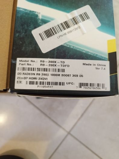 XFX Radeon R9 280X 3GB Graphic Card