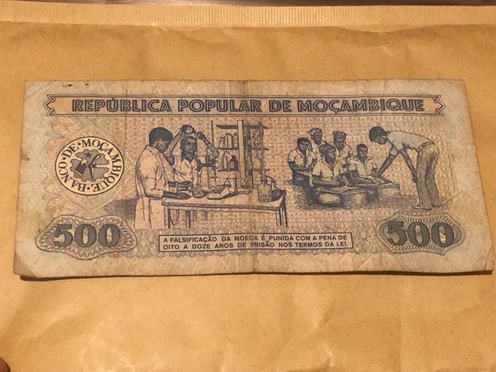 500 Meticais 1980 Mozambique