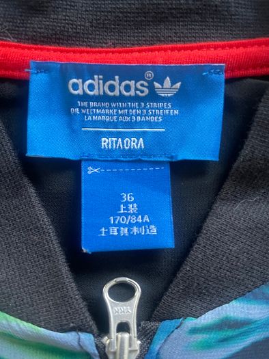 Adidas X Rita Ora O Ray Skeleton Zip Up Track Jacket Semi Transparent USED UK 10