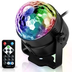 Sound Active RGB LED Stage Light Crystal Ball Disco Club DJ Party with RC