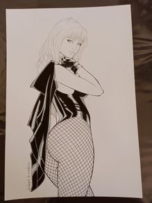Original Comic Art of DC Black Canary by Rubismar de Costa