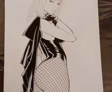 Original Comic Art of DC Black Canary by Rubismar de Costa