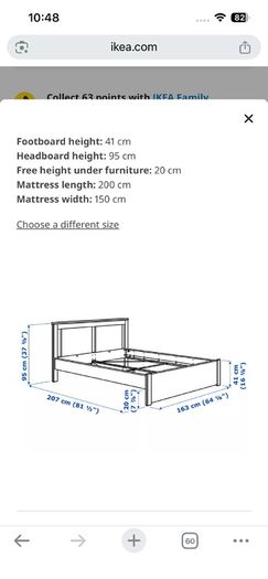 IKEA standard kind bed