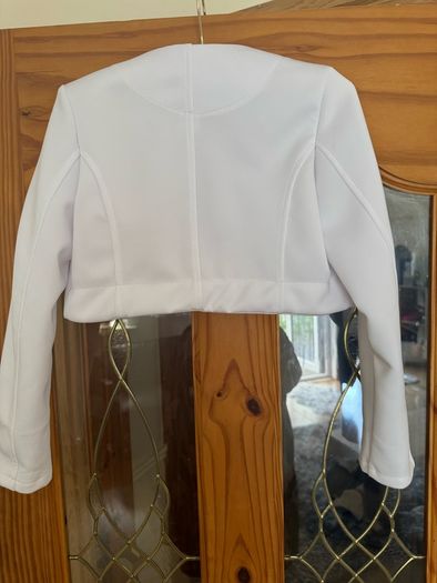 Communion white bolero - cover up age 8-10 yrs 146 cm Perfect condition Postage included
