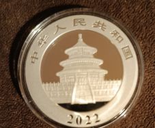 2022 Chinese Silver Panda Coin 30g - Pure .999 Silver in Capsule
