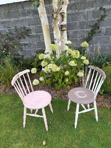 2 pine chairs