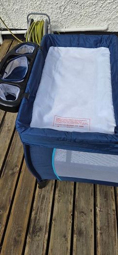 2 tier Travel cot with changing table. excellent condition.
