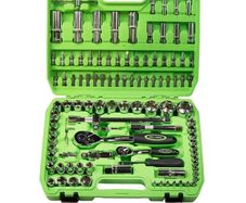 DSD TOOLS 108pc 1/4-INCH & 1/2-INCH Dr Metric Sockets, Ratchets & Bits