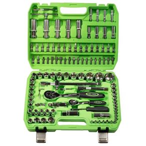 DSD TOOLS 108pc 1/4-INCH & 1/2-INCH Dr Metric Sockets, Ratchets & Bits