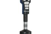Standing Boxing Dummy, Adjustable Height, Heavy Base, Faux Leather, Black+Gray+Blue, 55 x 55 x 178-207 cm