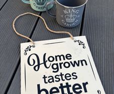 Gardening Sign & Metal Mugs