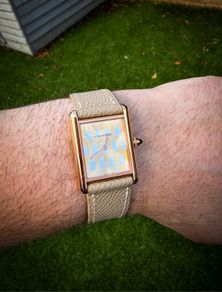 Cartier Tank Louis Trinity Gold Dial 18k Gold