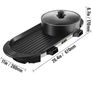 BRAND NEW 2 in 1 Electric BBQ Pan Grill Hot Pot Portable Smokeless Durable Material Fast Even Heated for Shellfish Vegetables Home Image 2