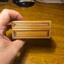 Bamboo & Wicker Small Trinket Box with Burned in Floral Design Image 6