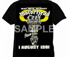 Motorhead T-Shirt Heavy Metal Holocaust 1981 Available Sizes. S | M | L | XL | XXL | XXXL
