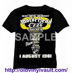 Motorhead T-Shirt Heavy Metal Holocaust 1981 Available Sizes. S | M | L | XL | XXL | XXXL