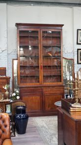Victorian Mahogany Library Bookcase - 324 cm Tall