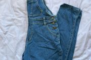 Blue denim dungarees