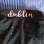 Dublin Black & Pink Polo Shirt With Silver Dot Design. With Embroidery. Size 10/Small. Image 6