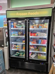 Stand up double door freezer