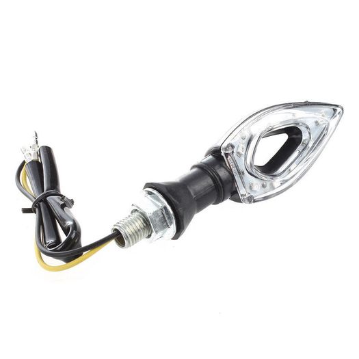 2x 12V Black Motorcycle Indicators Turn Signal Light