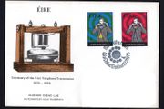 1976 Ireland Centenary of the First Telephone Transmission Commemorative Stamps Department of Post and Telegraphs address Cover (FDC)