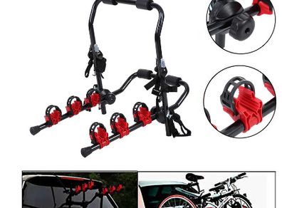 BRAND NEW Car Rear Bike Rack Carrier For 3 Bikes Safety Ropes for Hatchback