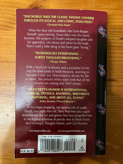 Fantasy book:'Soul Music' by Terry Pratchett