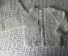 Hand Knit Baby Cardigans: 0-3 Months
