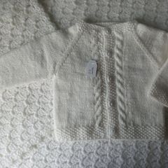 Hand Knit Baby Cardigans: 0-3 Months